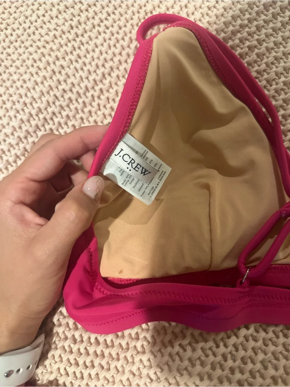 J  crew Bright Pink Two-Piece Bikini Set